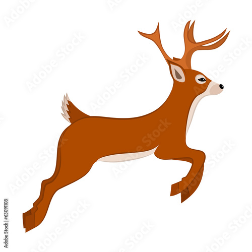 Deers Santa Christmas illustration vector