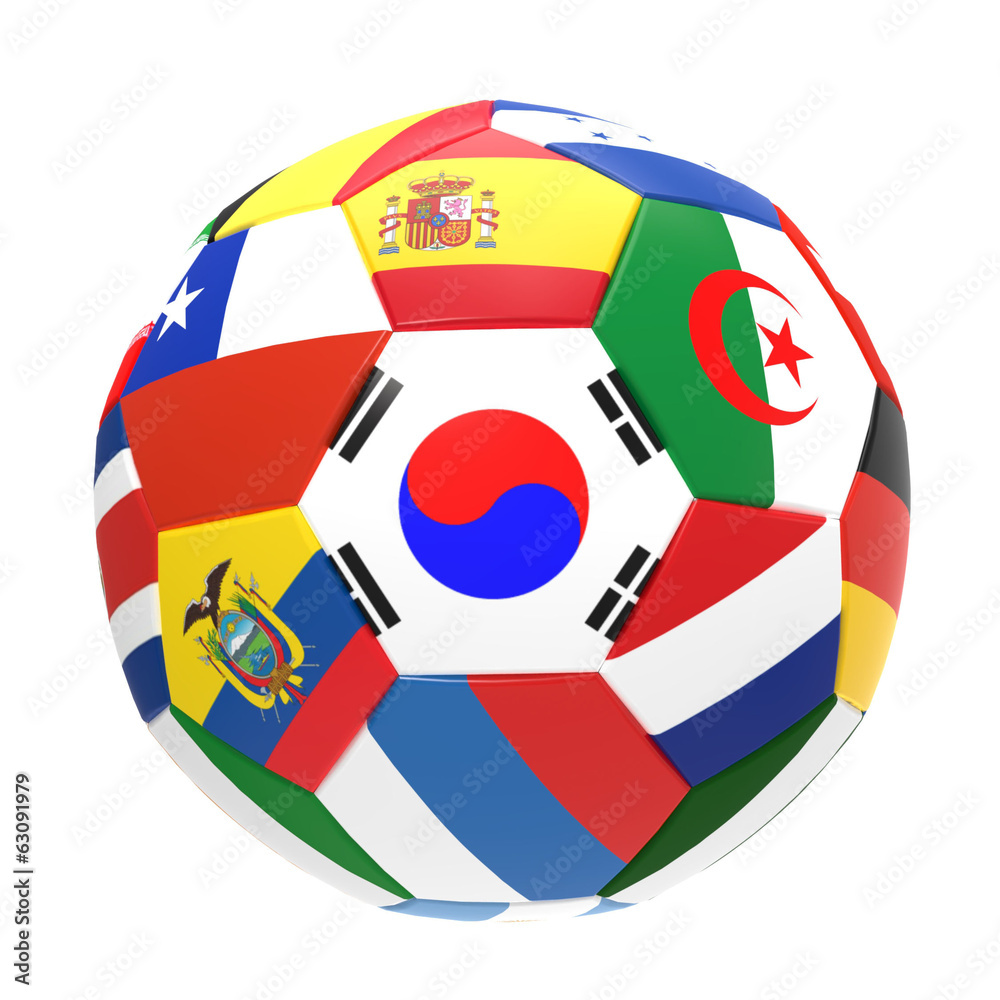 3D render of soccer football on white background 3D render of soccer football on white background
