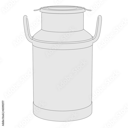 cartoon image of milk barrel