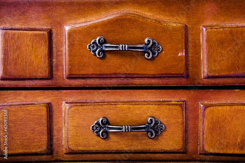 Box with copper handle