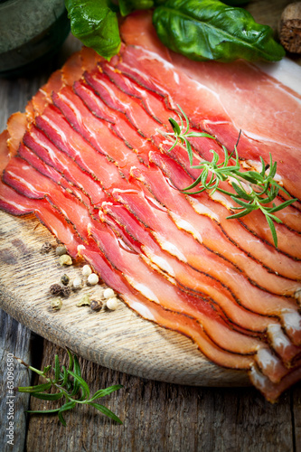 Parma ham. photo