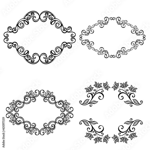 Vector Decorative Ornamental Frame for Text. Design element