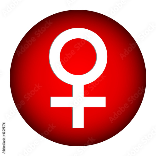 Gender female symbol button