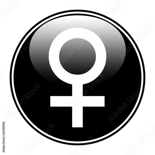 Gender female symbol button