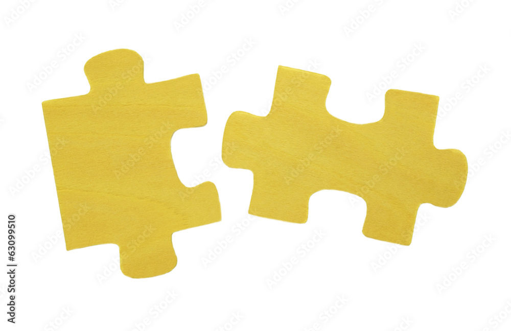 Fototapeta premium Puzzles on a white background