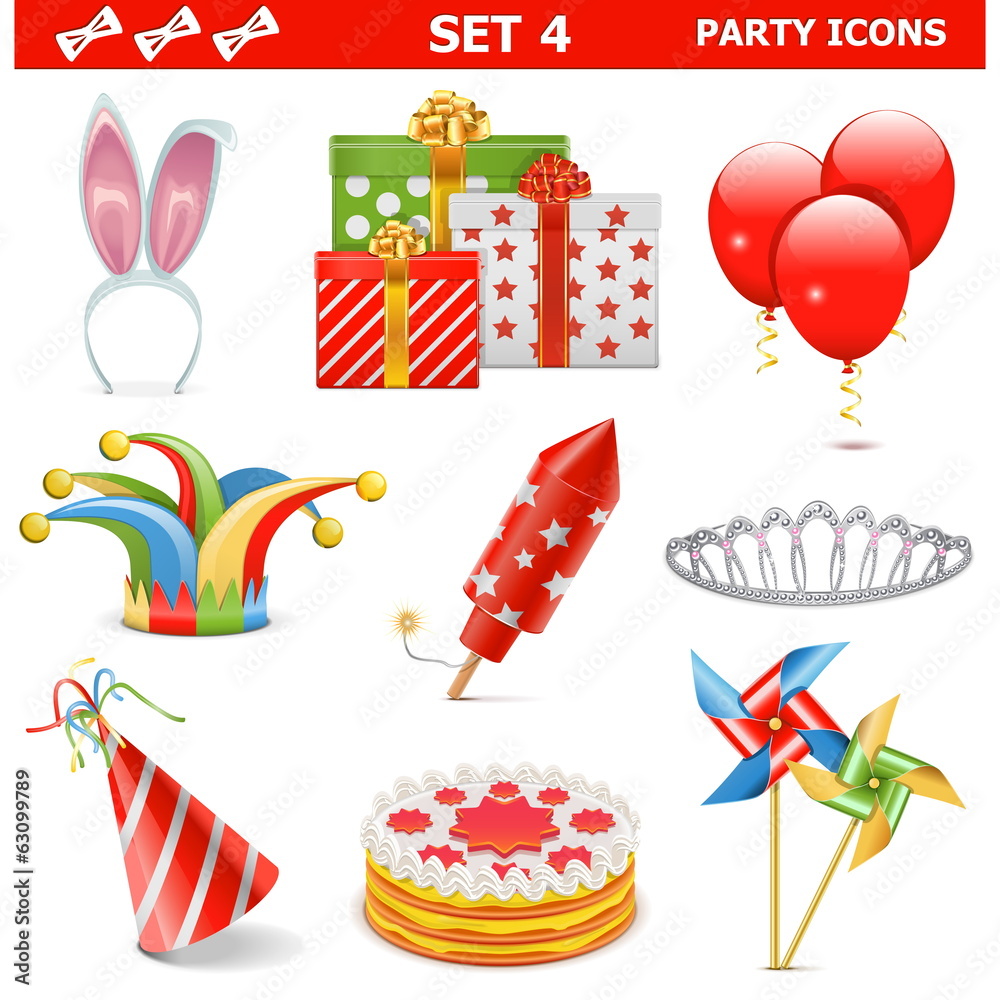 Vector Party Icons Set 4 Vector Party Icons Set 4