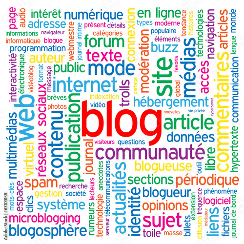 Nuage de Tags "BLOG" (réseaux sociaux médias actualités news)
