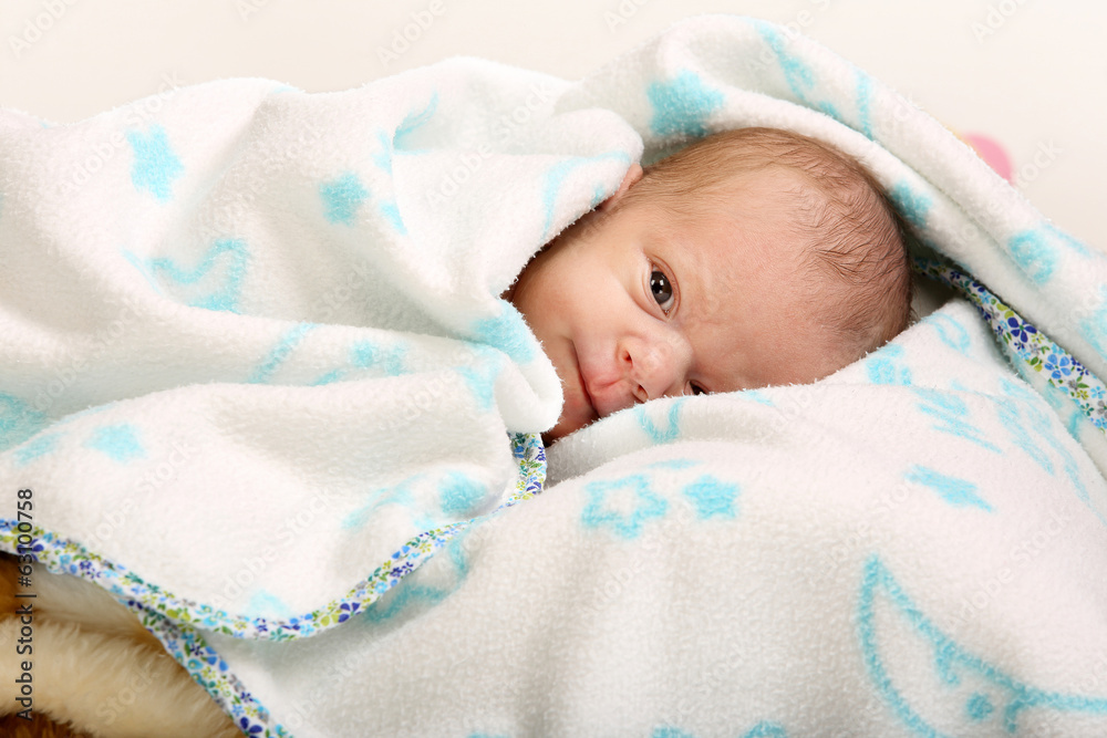 Little newborn baby boy one month old Little newborn baby boy one month old
