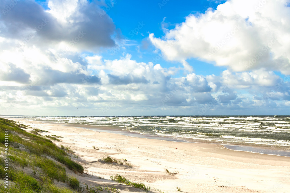 Sand beach on Baltic sea