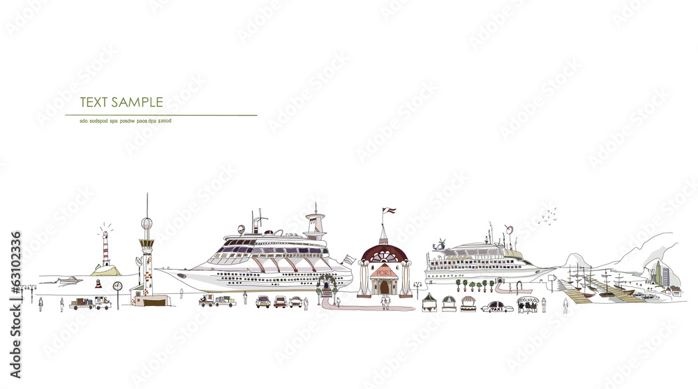 Cruise ships on the peir