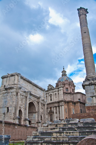 Roman Forum One of the most famous landmarks in the world locate