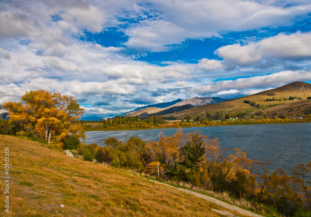 Naklejka premium Lakes Hayes, New Zealand