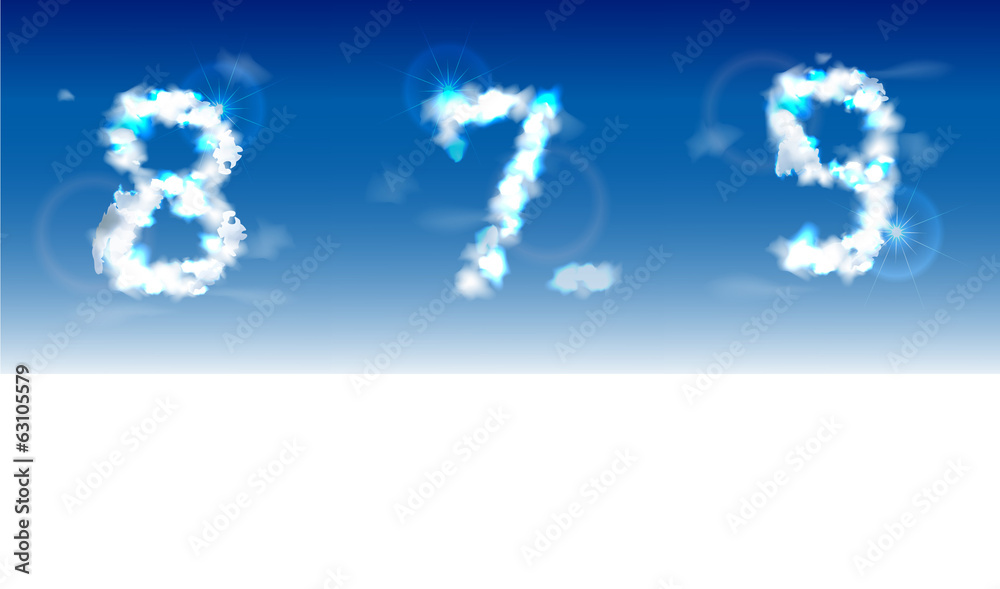 Alphabet made of clouds Alphabet made of clouds