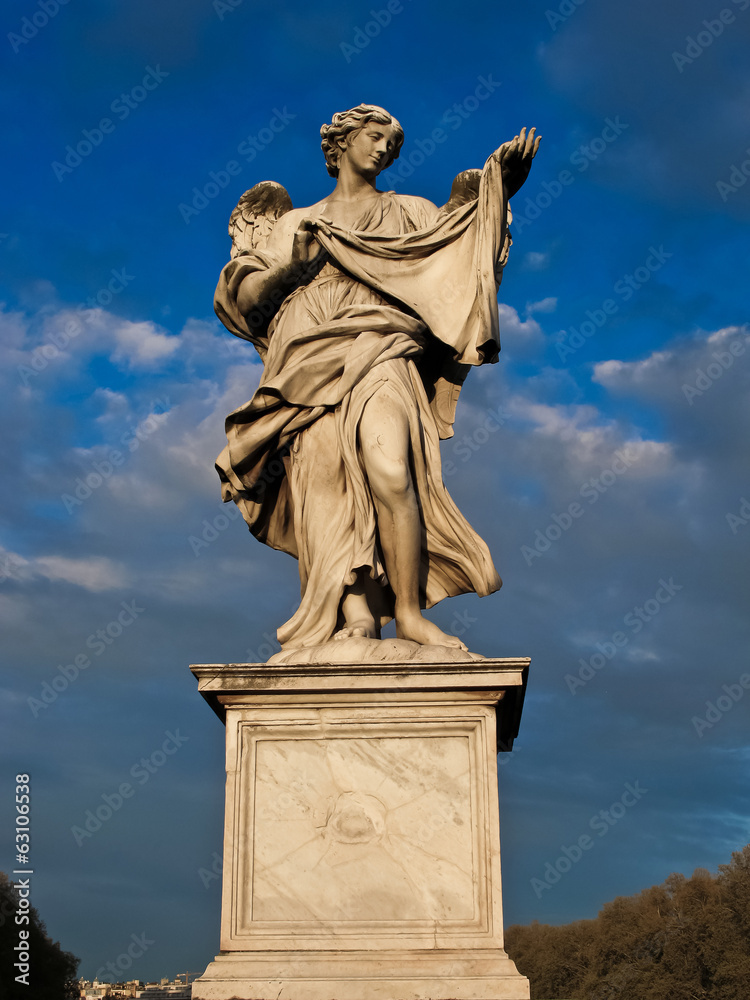 Bernini's marble statue of angel from the Sant'Angelo Bridge in