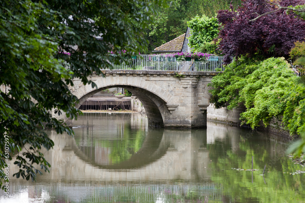 Fototapeta premium Old bridge in Azay Le Rideau.Loire Valley, France