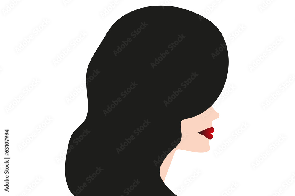 Fashion silhouette woman - Stock Illustration