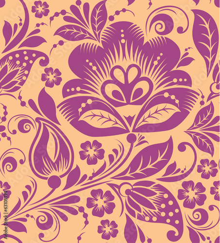 Vintage floral seamless pattern. Vector.