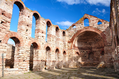 Ruins of Byzantine church in Nesebar photo