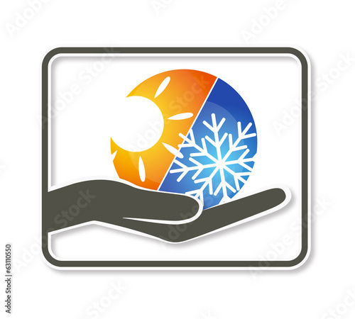 Design for air conditioning business, vector illustration