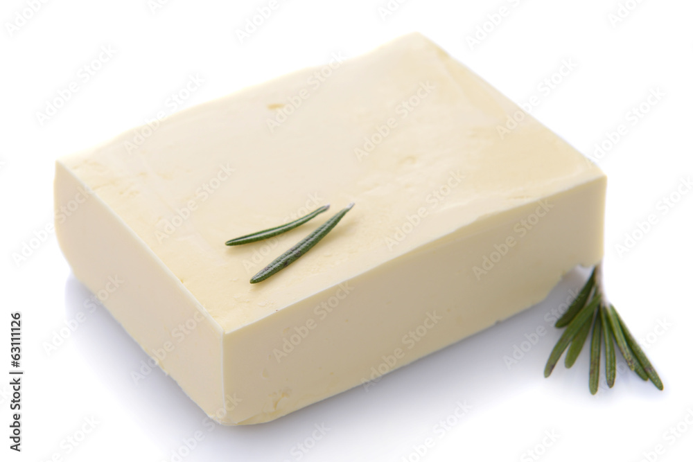 Tasty butter isolated on white Tasty butter isolated on white