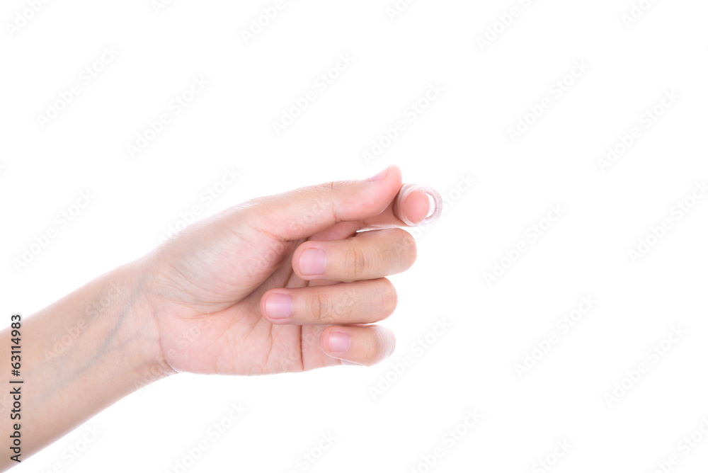 Women hand to hold business card ,credit card,blank paper or oth Women hand to hold business card ,credit card,blank paper or oth