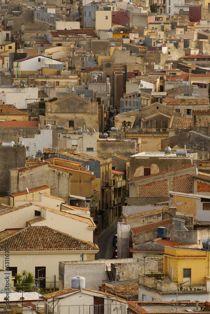 Calatafimi view of city ,sicilia,italy