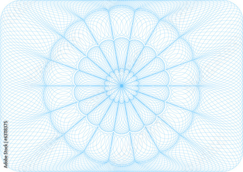 Guilloche blue background