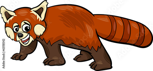 red panda animal cartoon illustration