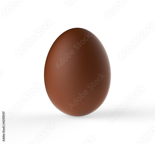chocolate egg isolated on white background