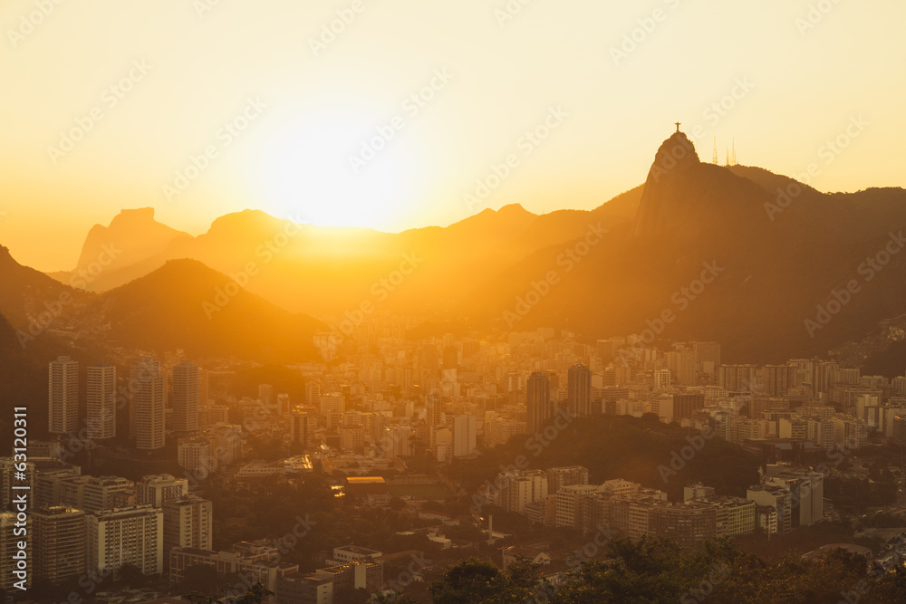 Sunset over Rio Di Janeiro