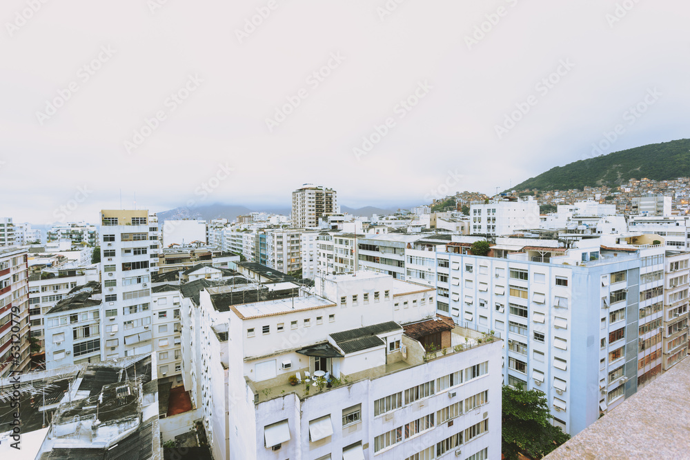 View over rooftops in Rio De Janero