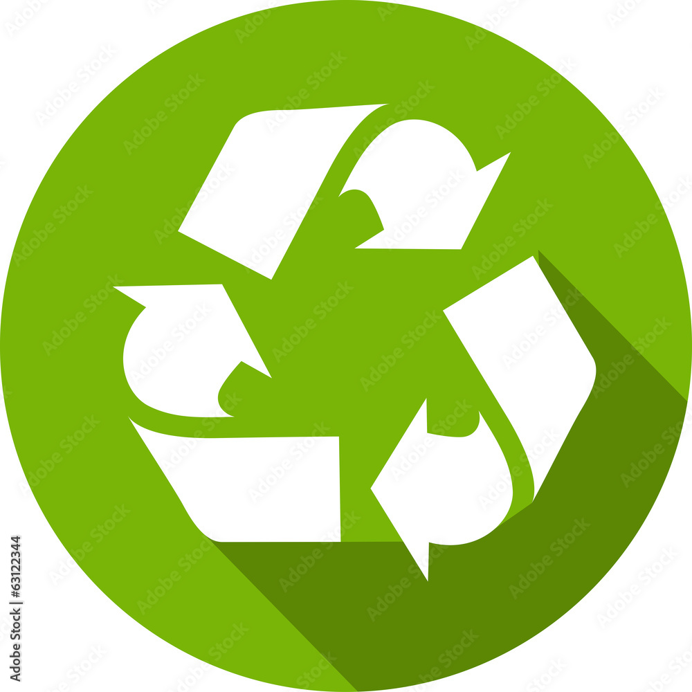 Fototapeta premium Ecology Flat Icon with shadow. Vector EPS 10.