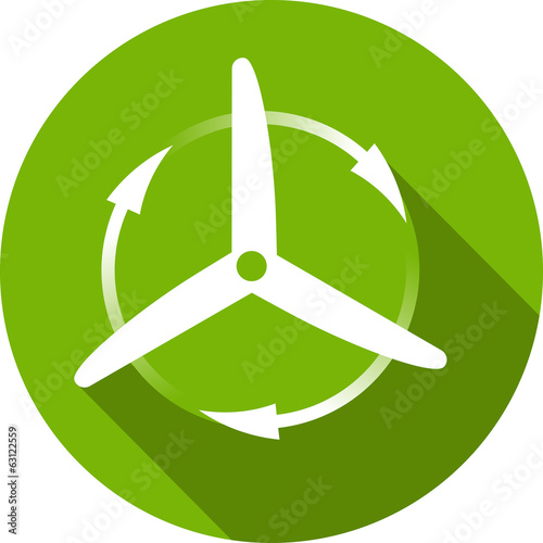Ecology Flat Icon with shadow. Vector EPS 10.