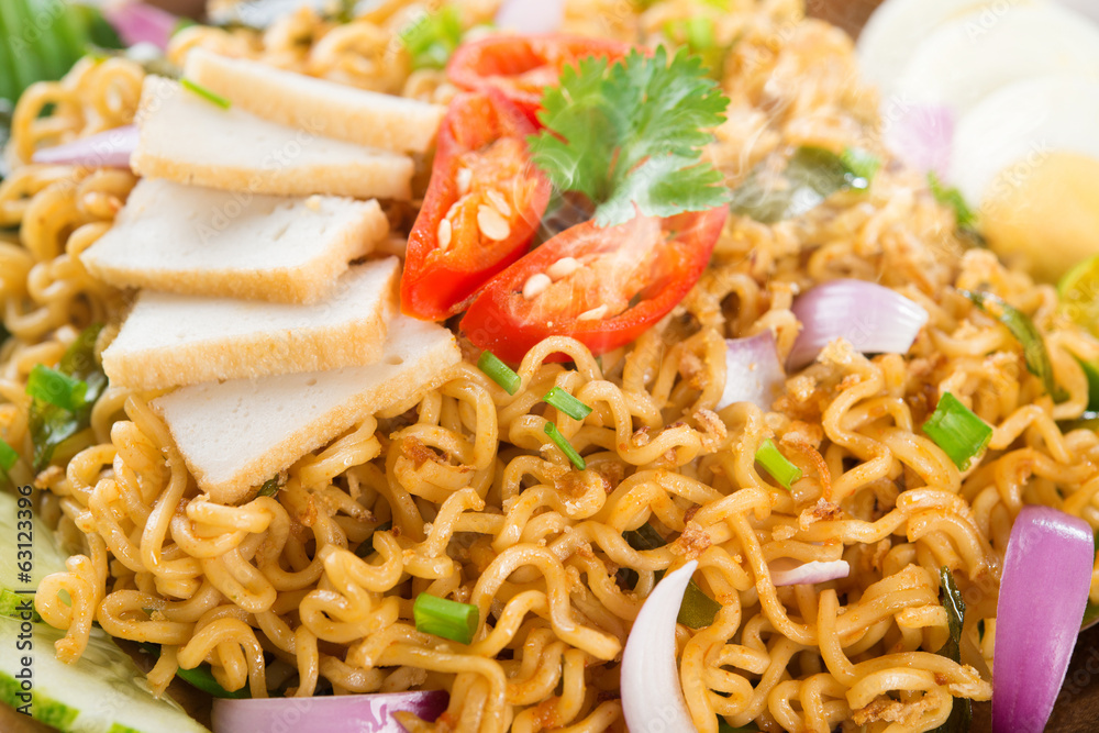 Close up Dry Instant Noodle Close up Dry Instant Noodle