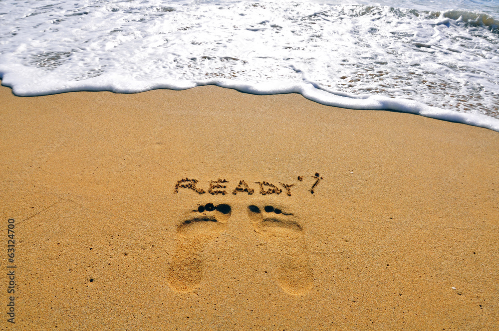 Fototapeta premium Sand beach and waves