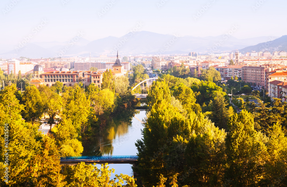  Pamplona with bridge over Arga