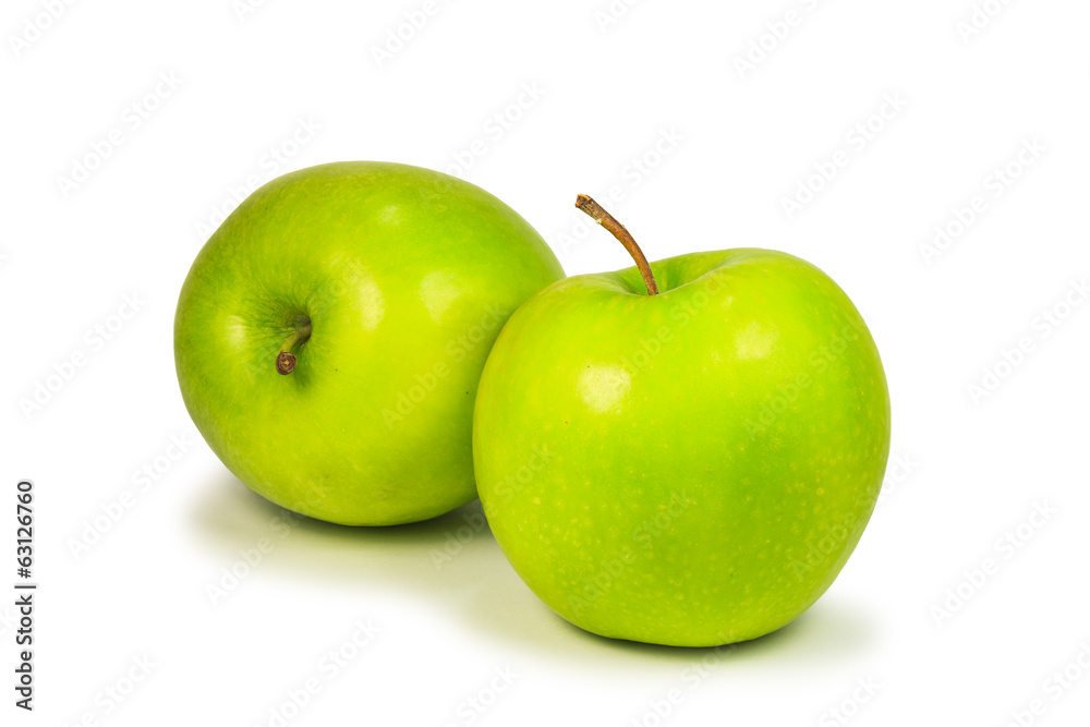 Green apple isolated on white background Green apple isolated on white background