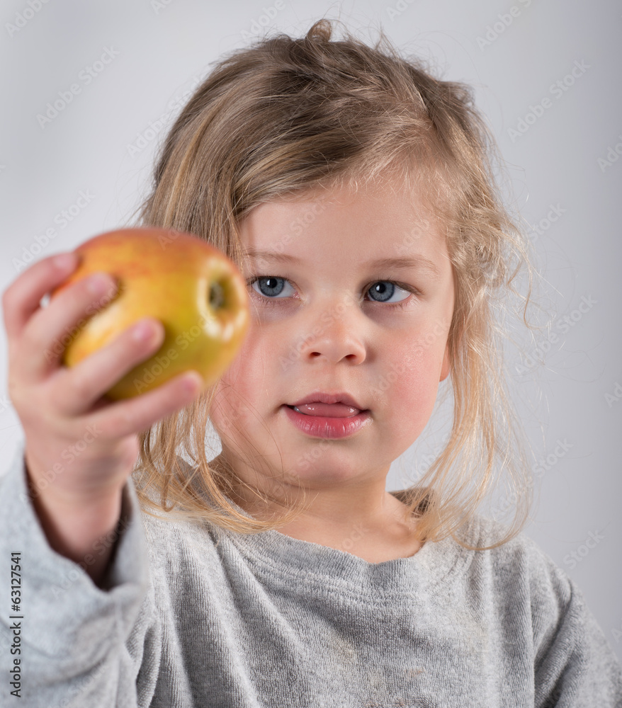 child keeping up a apple child keeping up a apple