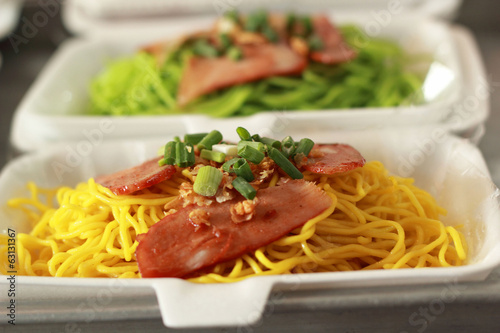 Chinese Style BBQ Pork with Egg Noodle