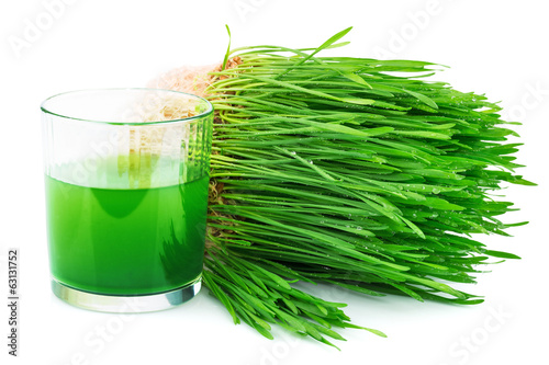 Wheatgrass juice with sprouted wheat