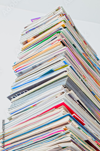 Tall Stack of Magazine, HDR Color