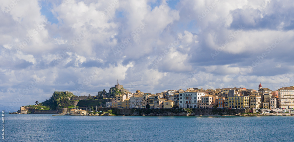 Scenic view of the old town of Corfu