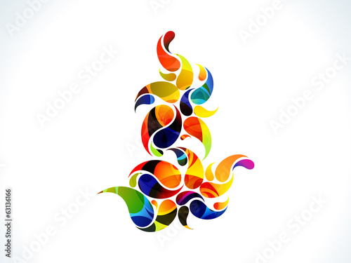 abstract colorful rainbow floral
