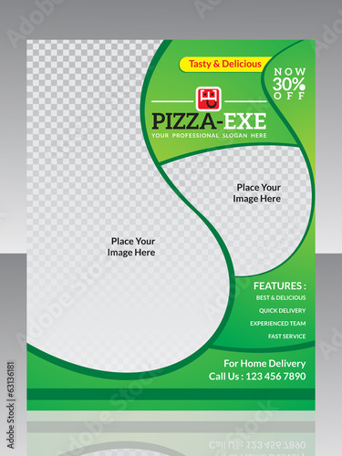 abstract pizza flyer