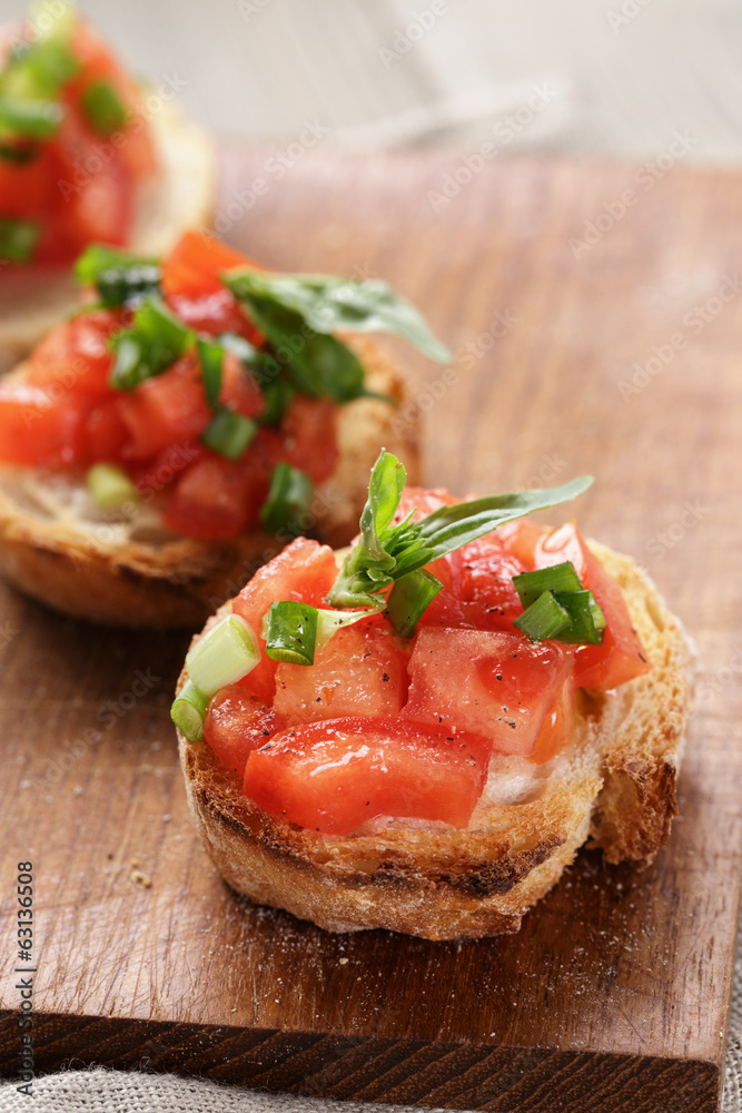 simple italian appetizing bruschetta with tomato simple italian appetizing bruschetta with tomato