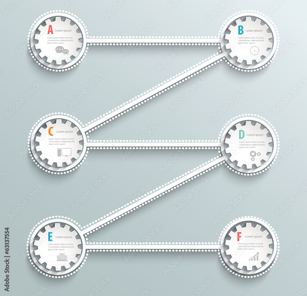 Naklejka premium Paper infographic design, geometric paper forms.