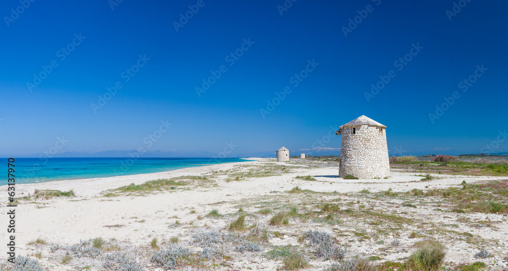 Windmill at Gyra beach, Lefkada