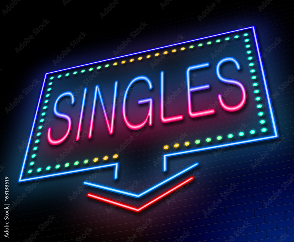 Naklejka premium Singles concept.