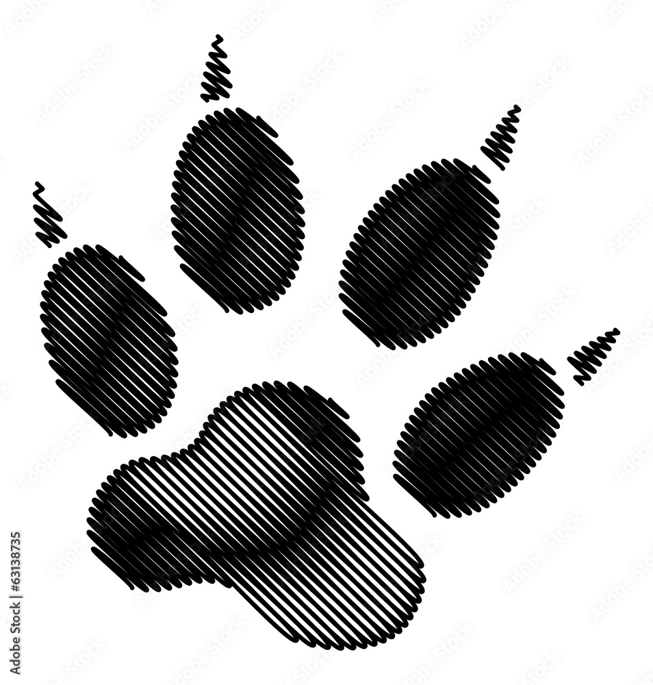 Vecteur Stock EMPREINTE PATTE CHAT Adobe Stock