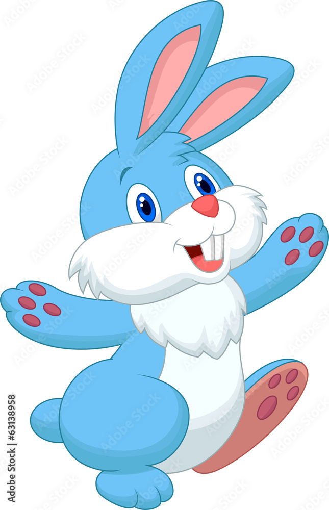 Happy rabbit cartoon